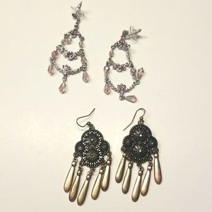 2 pairs fashion earrings